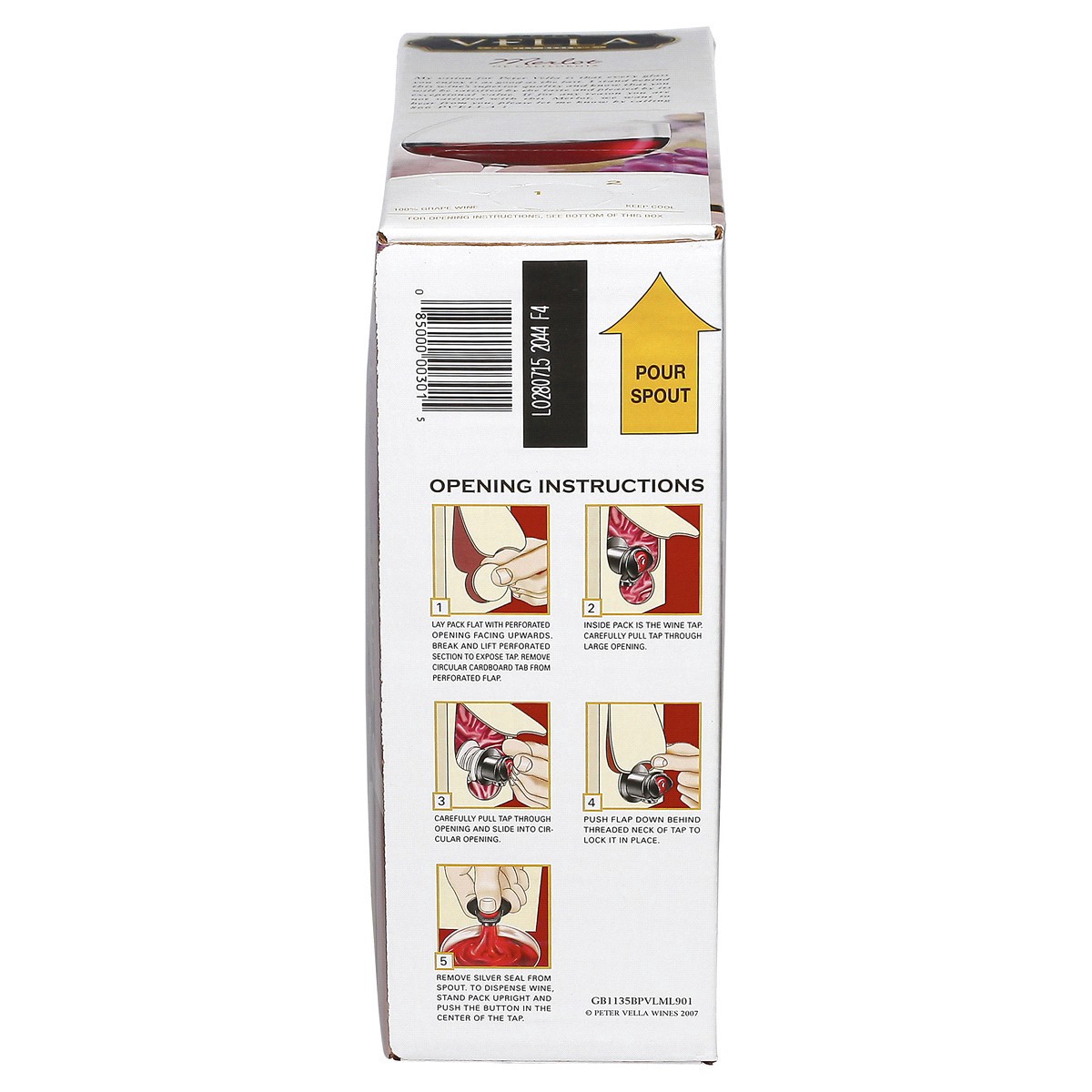 slide 5 of 7, Peter Vella Merlot Wine, 5 liter