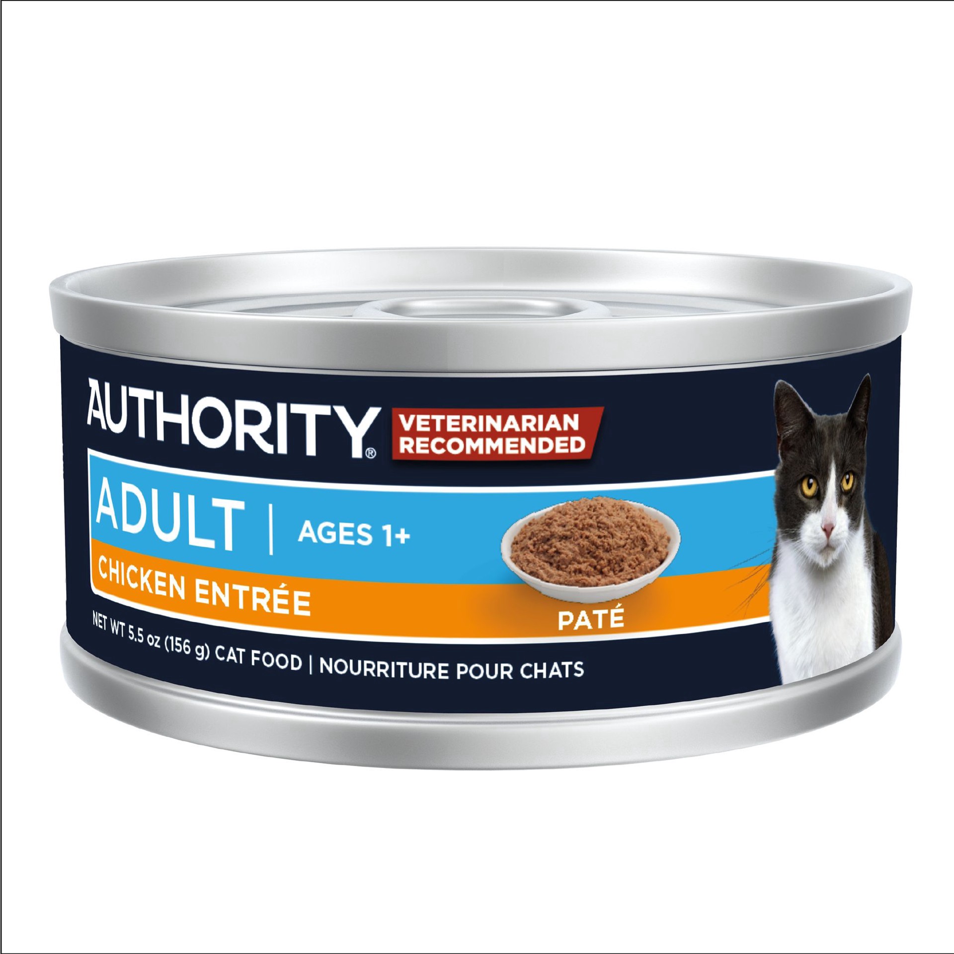 slide 1 of 1, Authority Cat - Adult, Wet Food, Pate, Chicken, 5.5 Oz, 5.5 oz
