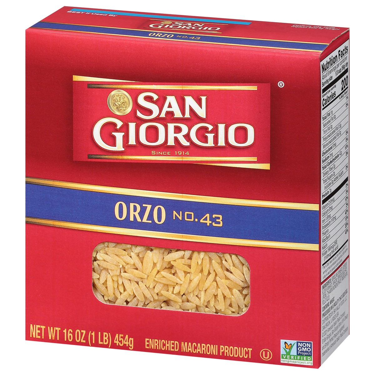 slide 7 of 9, San Giorgio No. 43 Orzo 16 oz, 16 oz