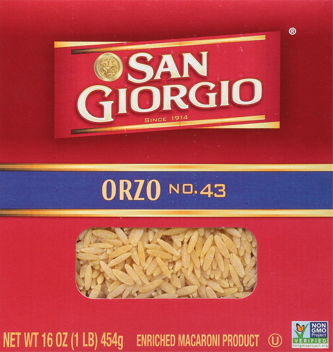 slide 9 of 9, San Giorgio No. 43 Orzo 16 oz, 16 oz