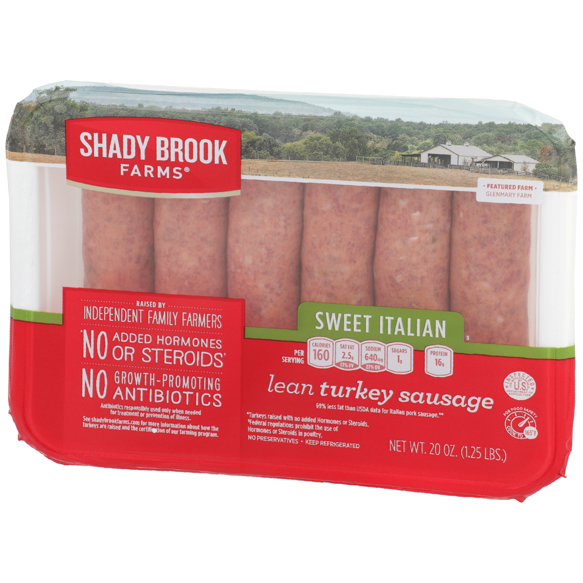 slide 5 of 9, Shady Brook Farms Lean Turkey Sausage Sweet Italian, 20 oz