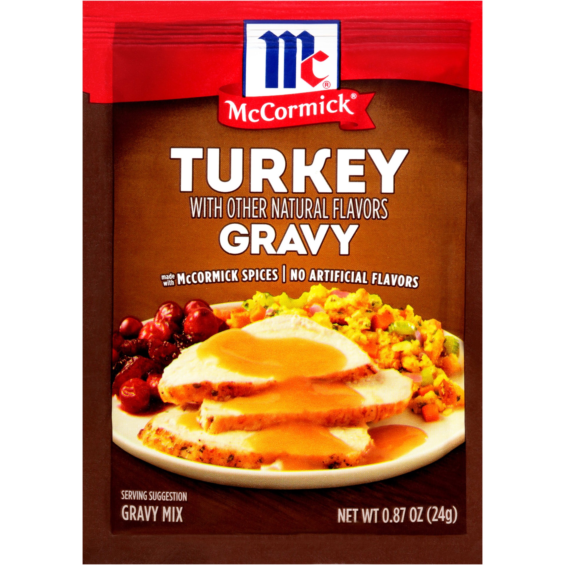 slide 1 of 7, McCormick Gravy Mix - Turkey Naturally Flavored, 0.87 oz