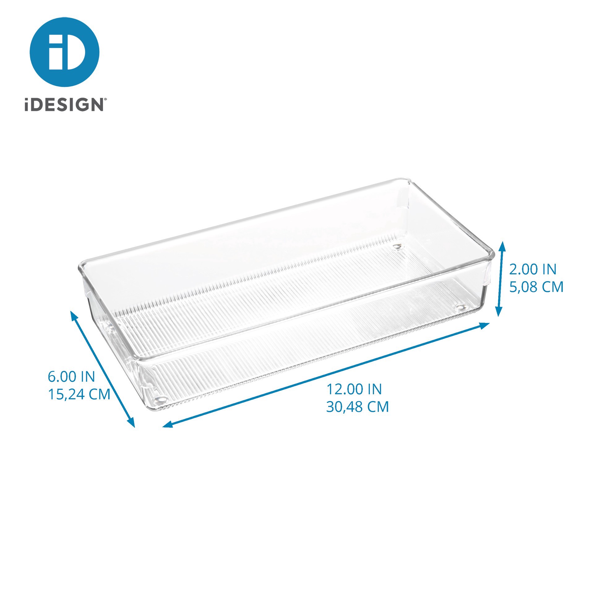 slide 4 of 4, Idesign Plastic Drawer Organizer, 6 in x 12 in x 2 in