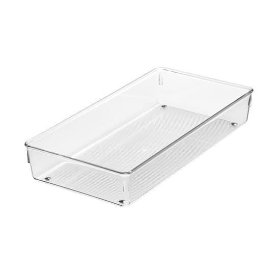 slide 1 of 4, Idesign Plastic Drawer Organizer, 6 in x 12 in x 2 in