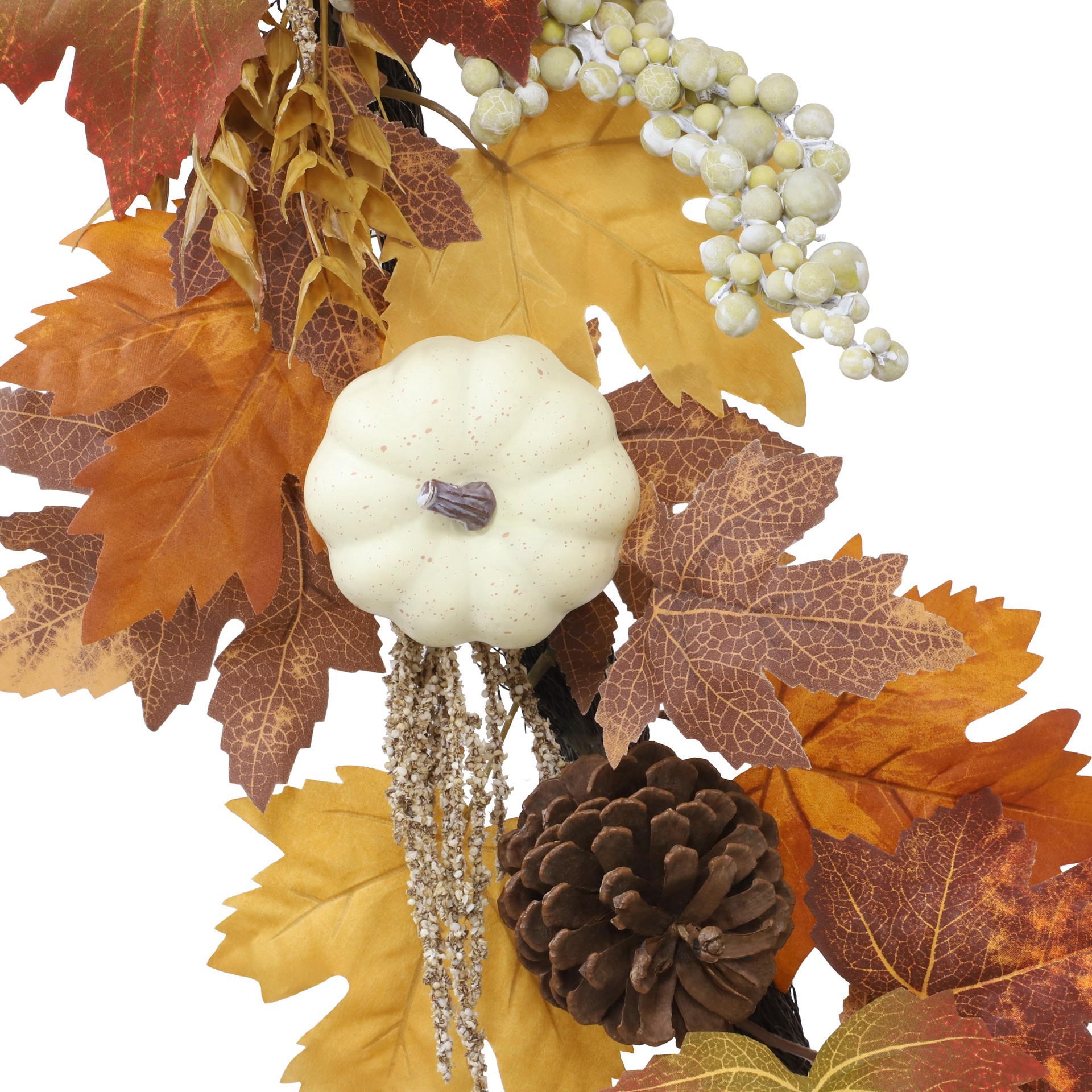 slide 3 of 3, 6ft. Maple Leaves & Pumpkin Garland By Ashland, 6 ft