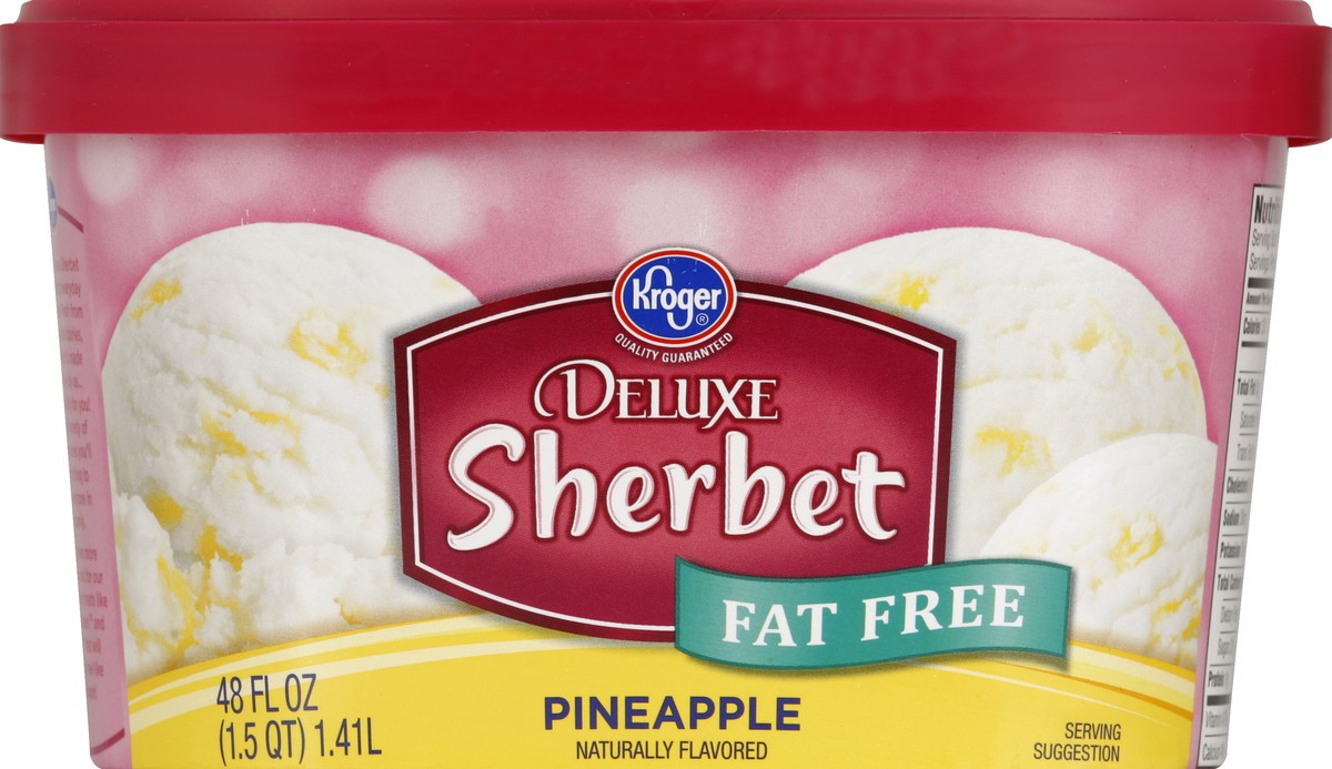 slide 5 of 6, Kroger Deluxe Fat Free Pineapple Sherbet, 48 fl oz