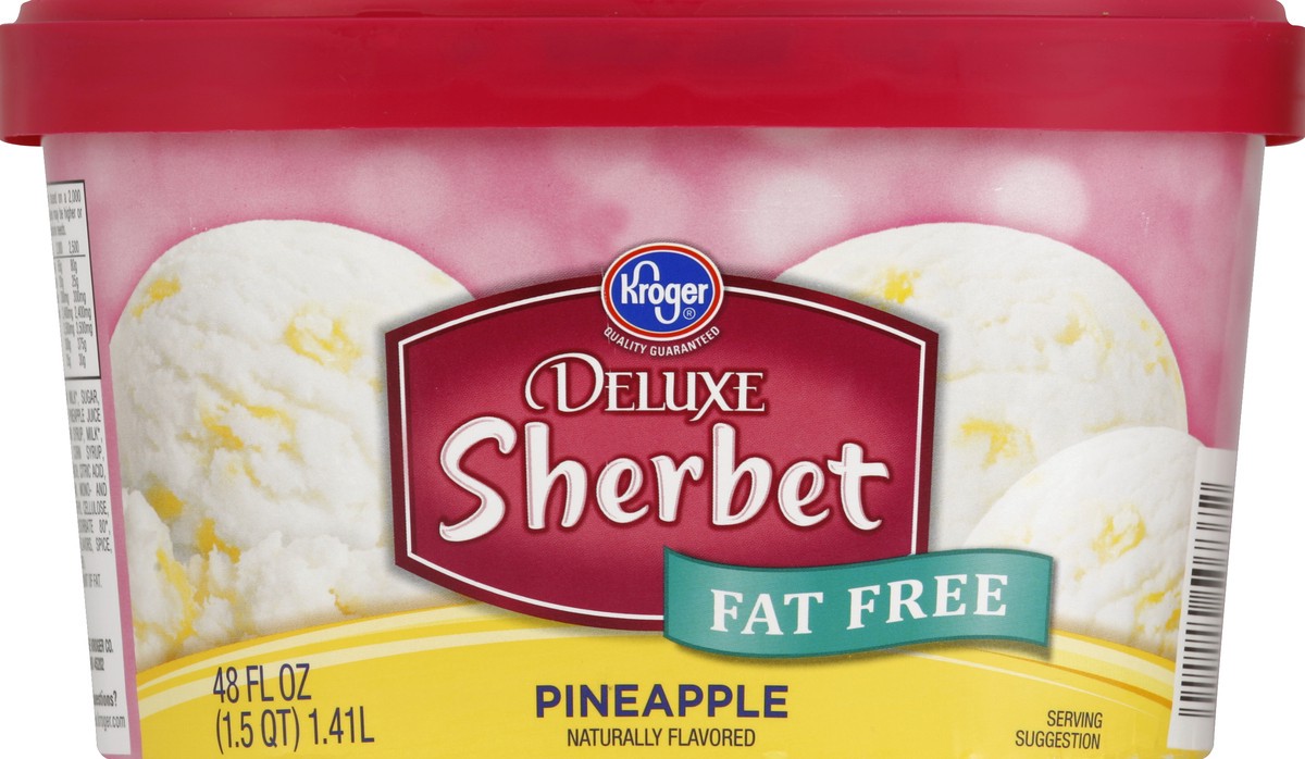 slide 6 of 6, Kroger Deluxe Fat Free Pineapple Sherbet, 48 fl oz