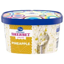 Kroger Deluxe Fat Free Pineapple Sherbet