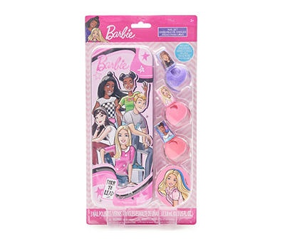 slide 1 of 1, Barbie "Born To Lead" 5-Piece Nail Tin Set, 3 ct