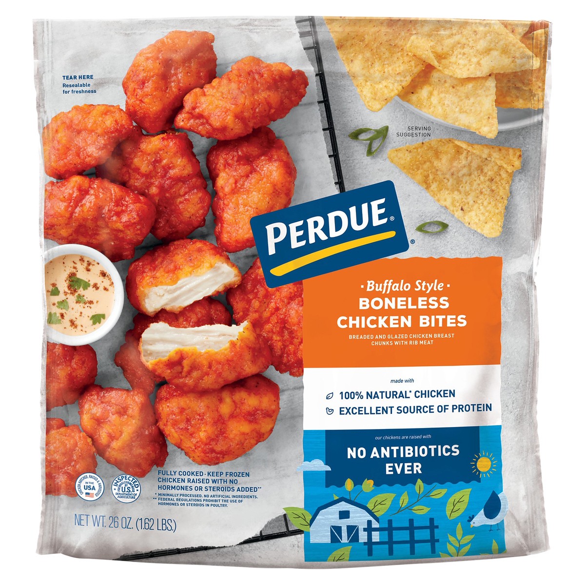 slide 8 of 8, PERDUE Buffalo Style Boneless Chicken Bites, 26 oz.,