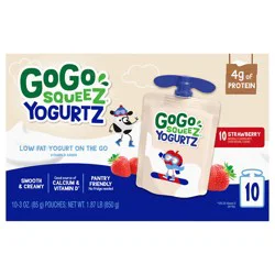 GoGo squeeZ Strawberry Yogurtz 10 ea