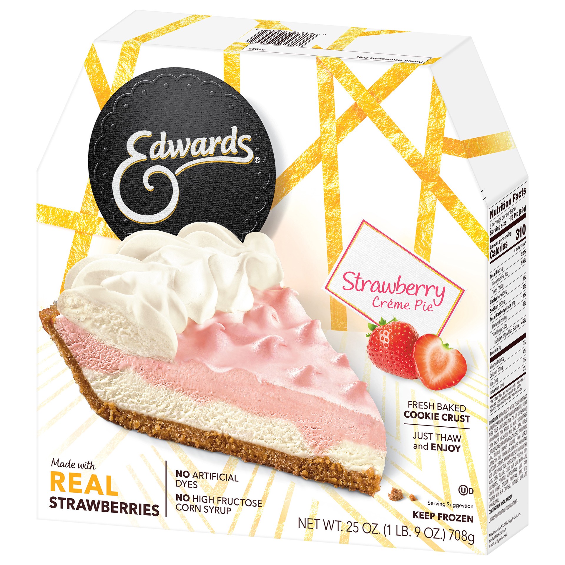 slide 4 of 5, Edwards Strawberry Creme Pie 25 oz, 25 oz