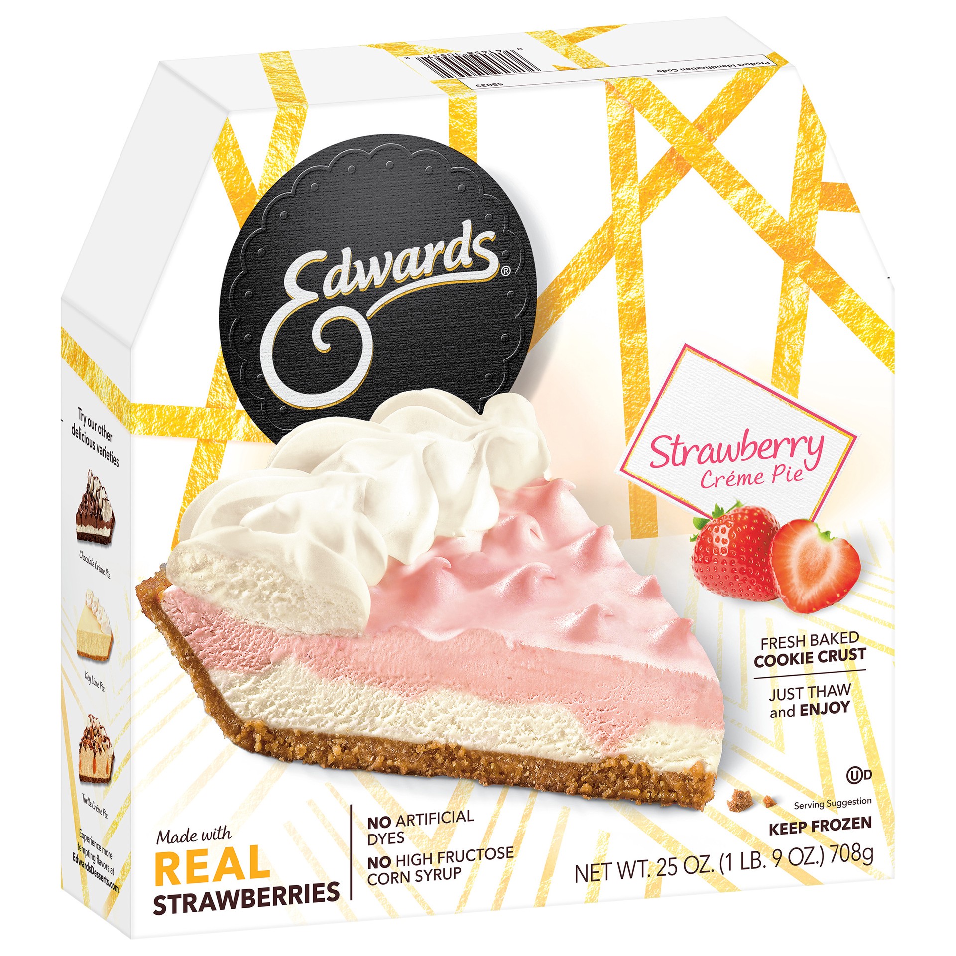 slide 5 of 5, Edwards Strawberry Creme Pie 25 oz, 25 oz