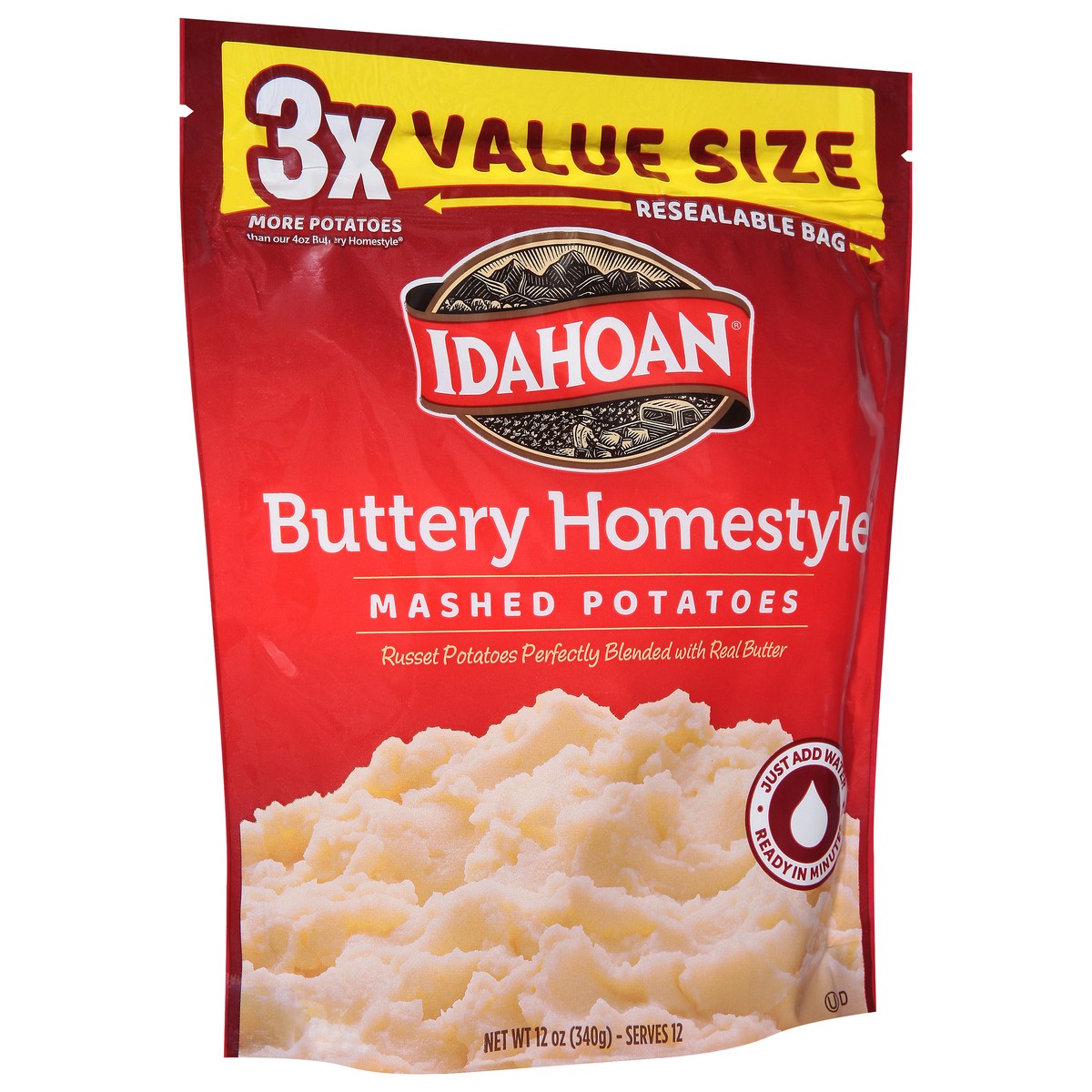 slide 12 of 13, Idahoan Mashed Potatoes, Buttery Homestyle, Value Size, 12 oz
