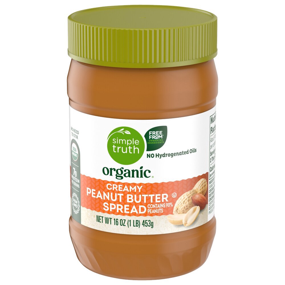 slide 5 of 6, Simple Truth Organic No Stir Creamy Peanut Butter, 16 oz