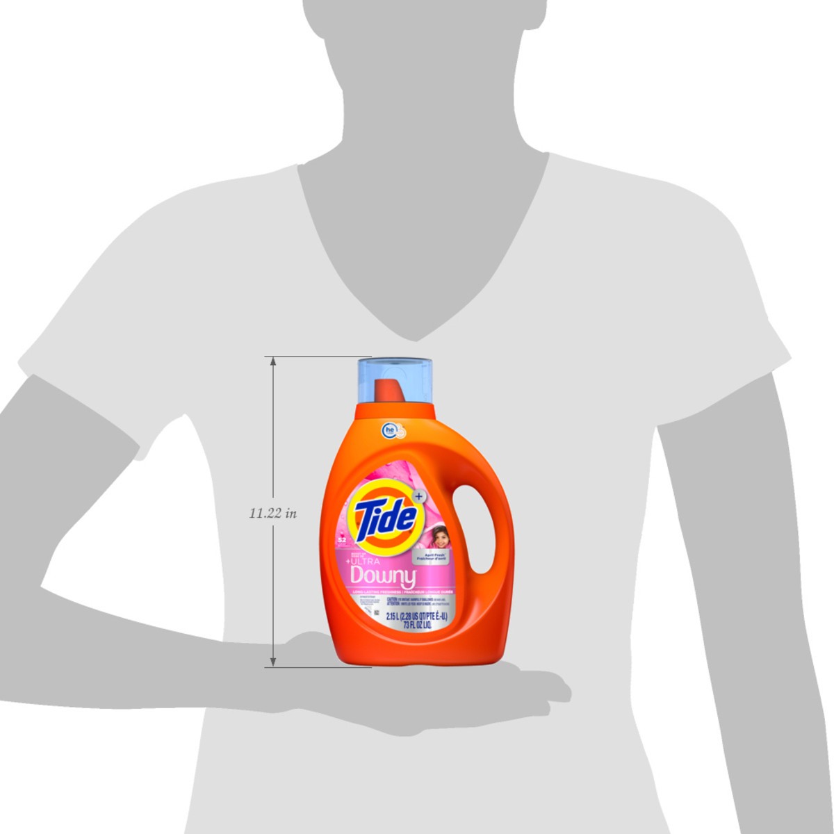 slide 5 of 7, Tide Plus Boost of Ultra Downy Liquid Laundry Detergent, April Fresh Scent, 84 fl oz