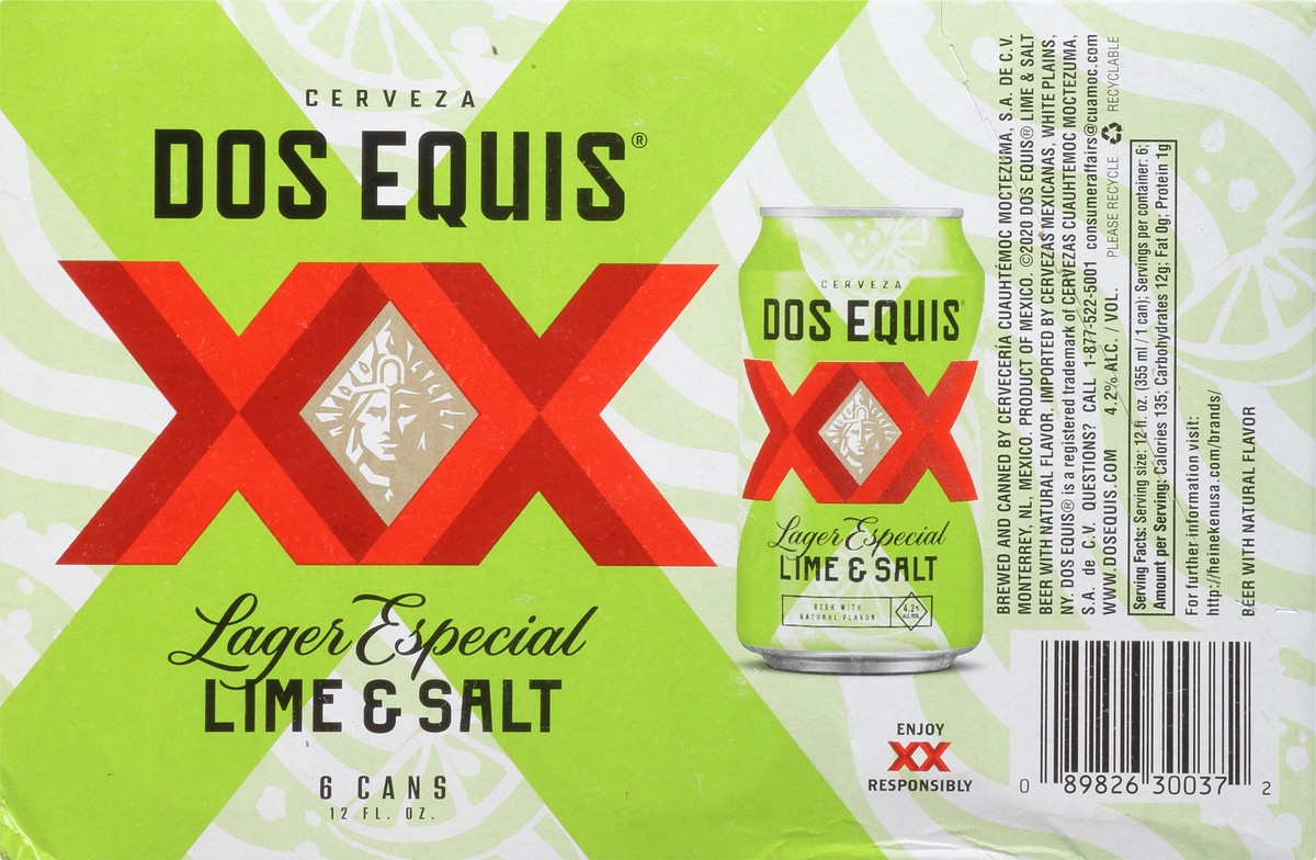 slide 3 of 9, Dos Equis Salt And Lime, 6 ct; 12 fl oz