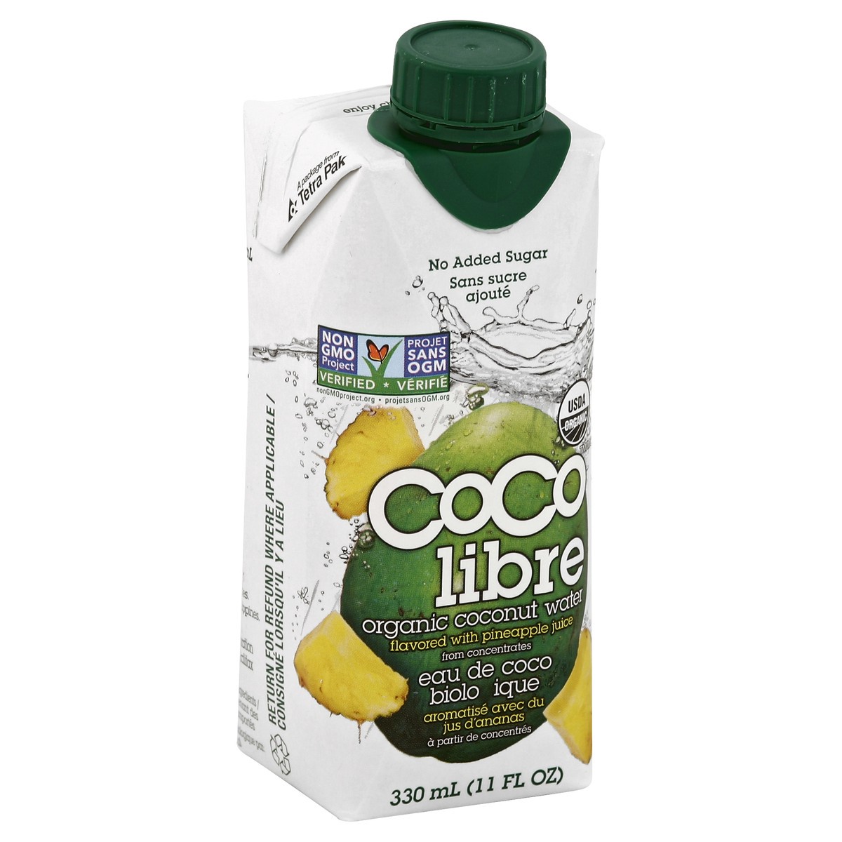 slide 2 of 5, coco libre Coconut Water Organic with Pineapple - 11 fl oz, 11 fl oz