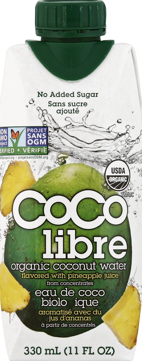 slide 1 of 5, coco libre Coconut Water Organic with Pineapple - 11 fl oz, 11 fl oz