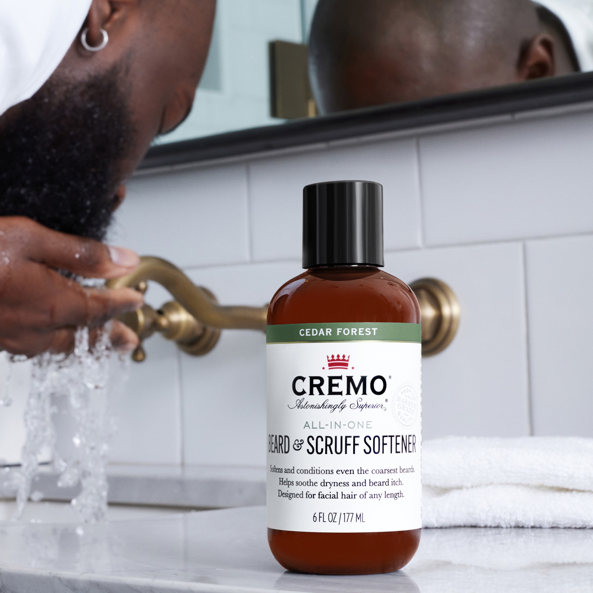 slide 6 of 7, Cremo All-in-One Cedar Forest Beard & Scruff Softener 6 fl oz, 6 oz