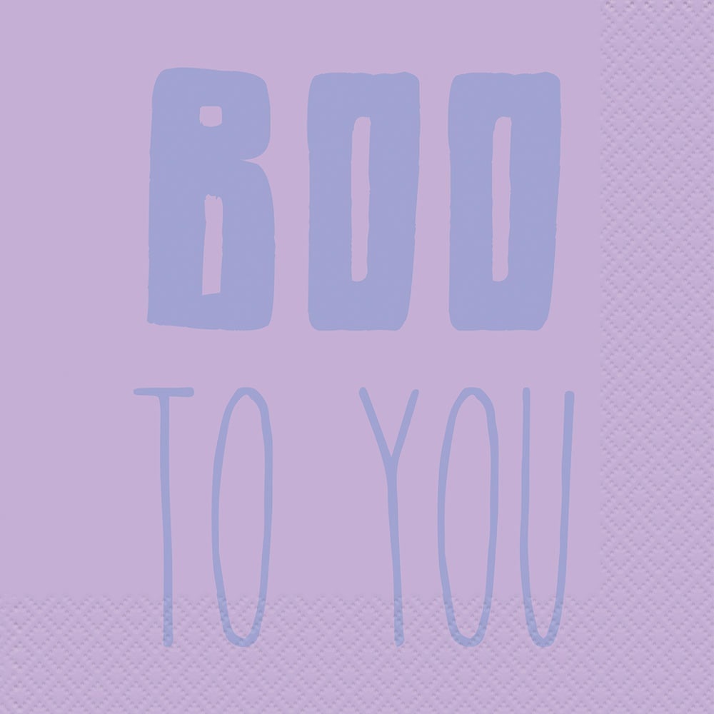 slide 1 of 1, Holiday Home Boo To You Lunch Napkins - Purple, 16 ct