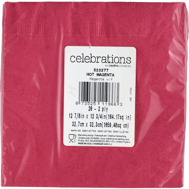slide 1 of 1, CREATIVE EXPRESSIONS Magenta Lunch Nap, 20 ct