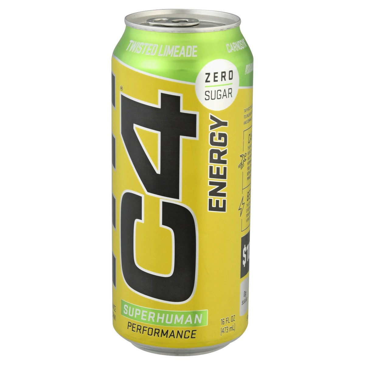 slide 3 of 9, C4 Sport Energy Twisted Limeade Performance Energy Drink 16 oz, 16 oz