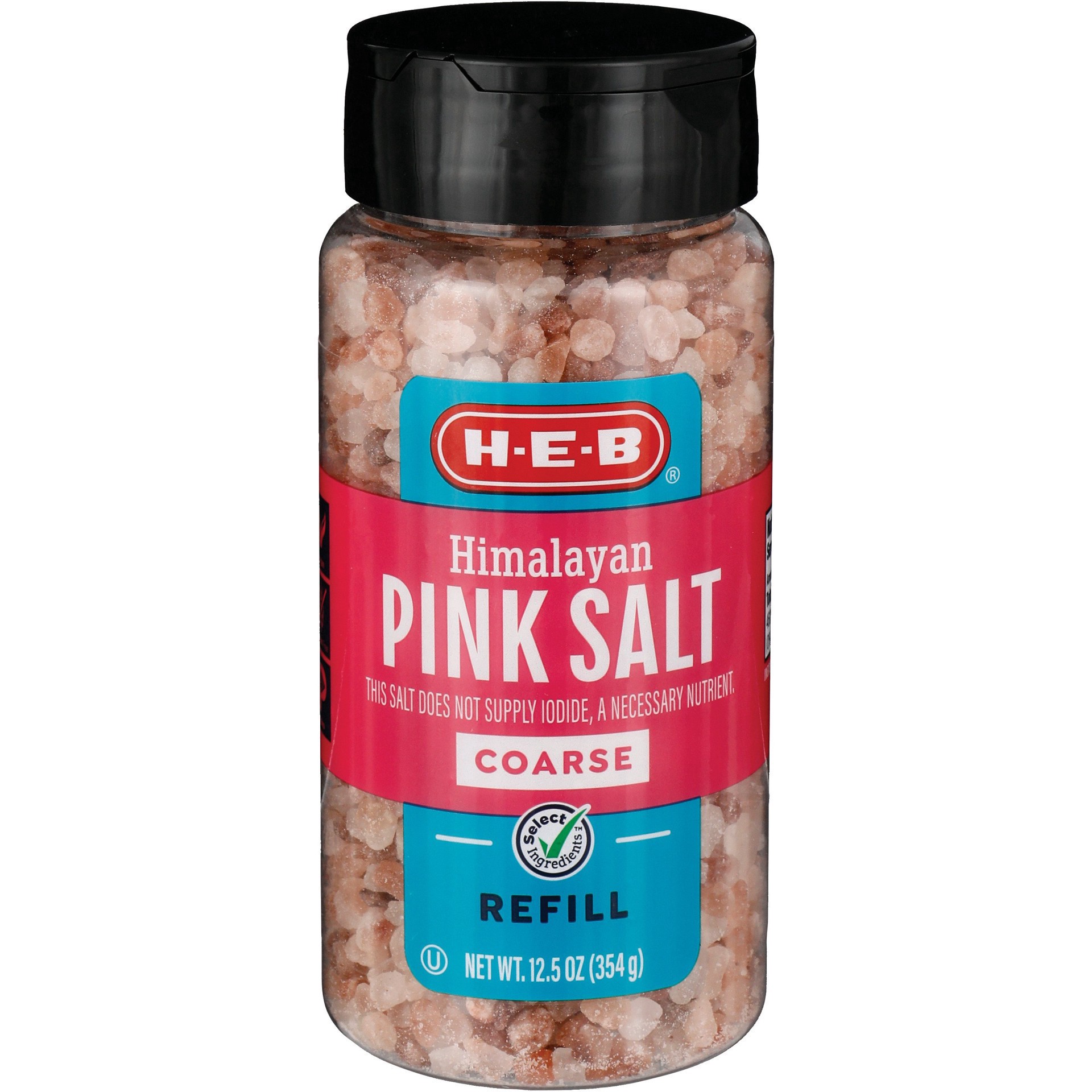 slide 1 of 1, H-E-B Himalayan Pink Salt Coarse Refill, 12.5 oz