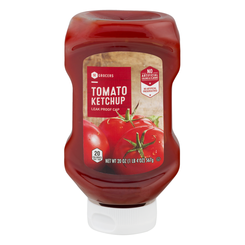 slide 1 of 1, SE Grocers Tomato Ketchup Leak Proof Cap, 20 oz