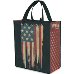 Weis Quality American Flag Reusable Tote Bag