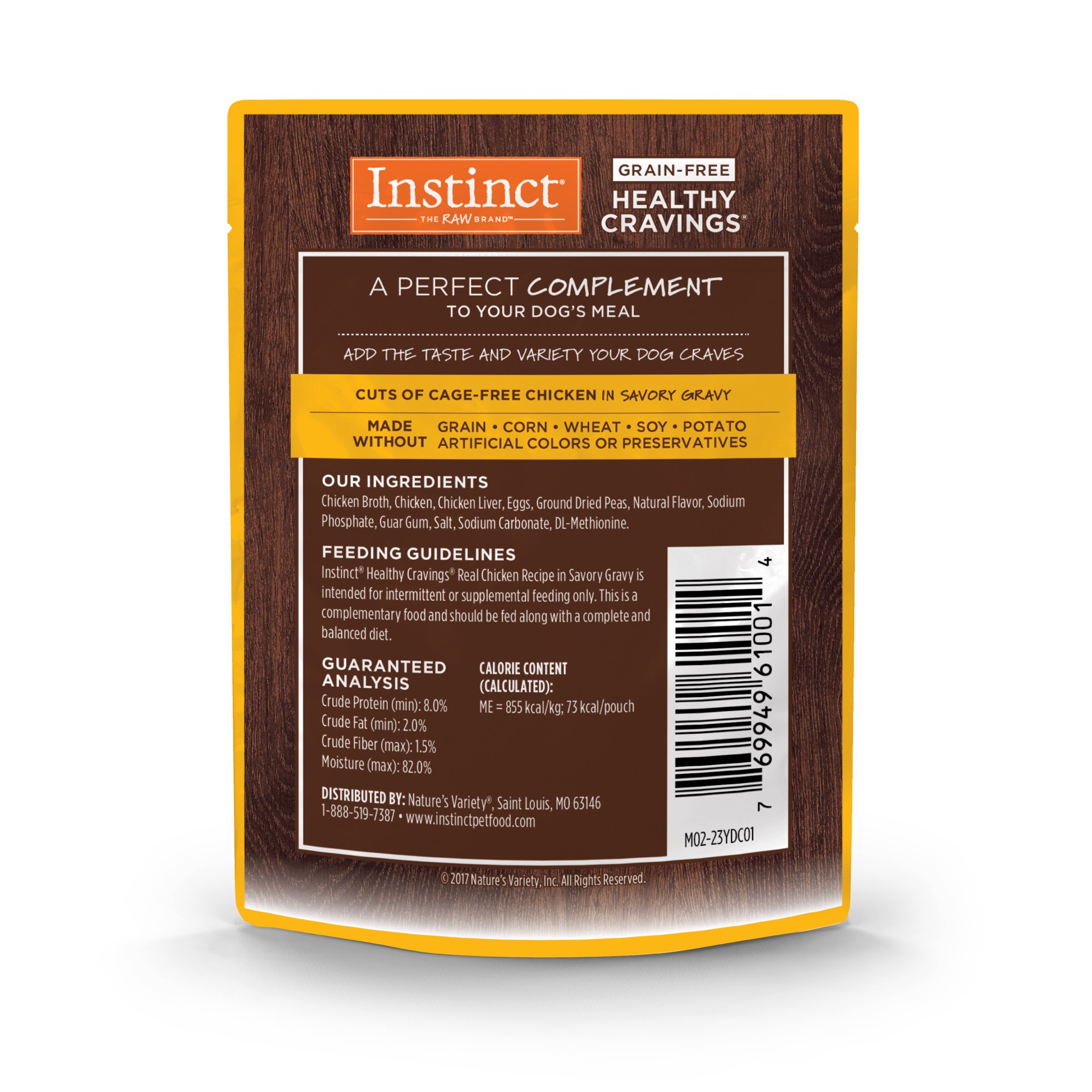slide 2 of 2, Instinct Healthy Cravings Chicken Wet Dog Food Topper, 3 oz. Pouch, 0.19 lb