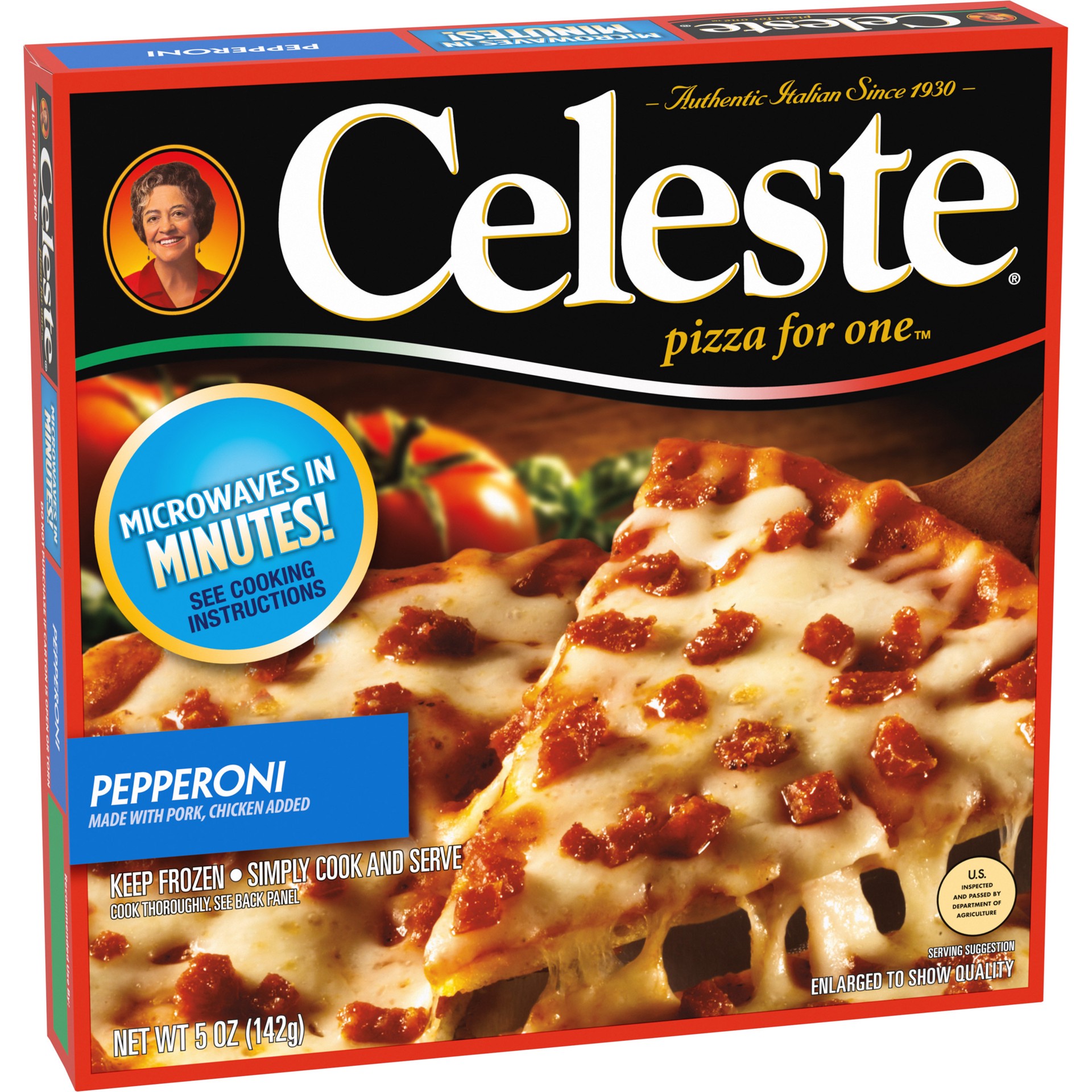 slide 5 of 5, Celeste Pizza for One Pepperoni Pizza 5 oz, 5 oz