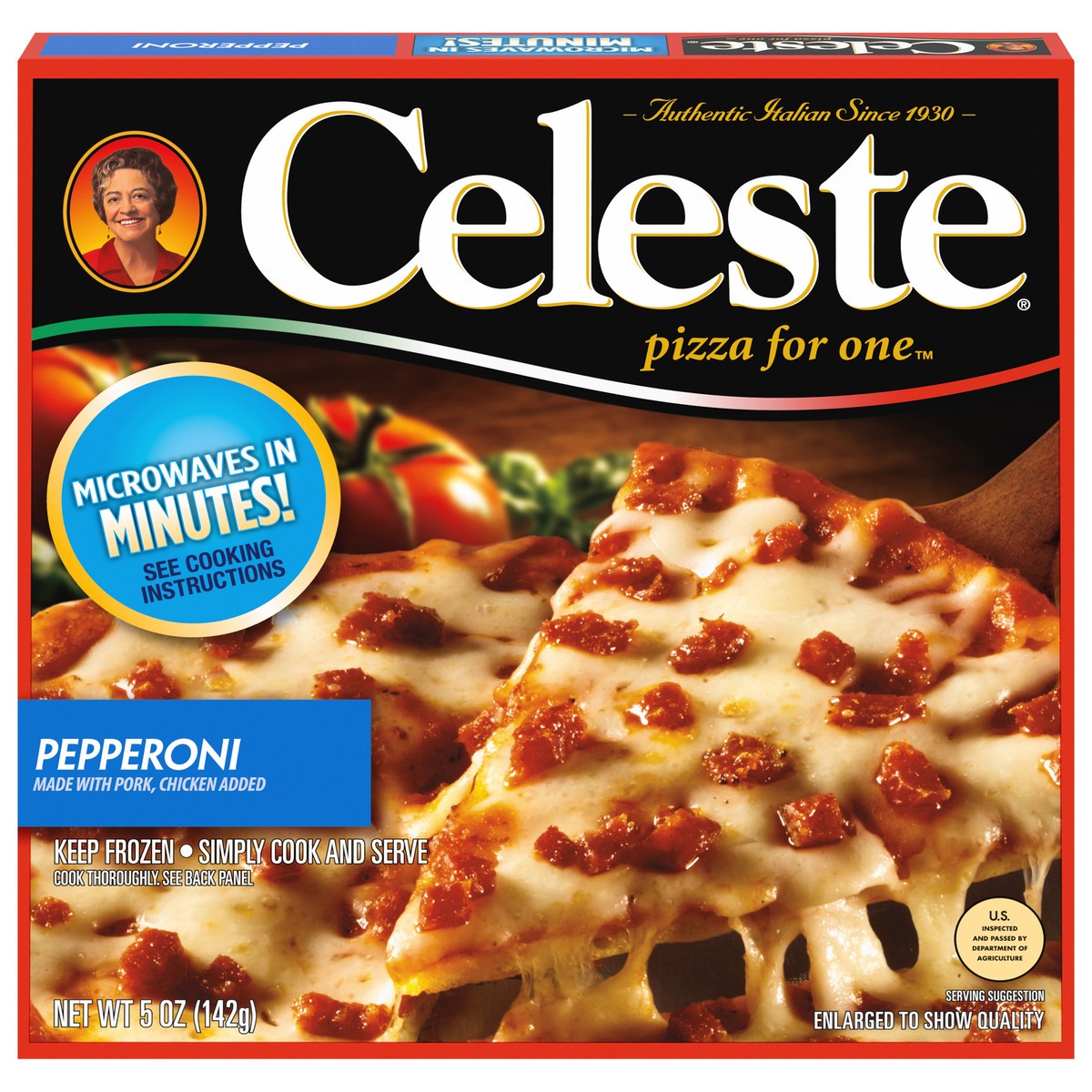 slide 1 of 5, Celeste Pizza for One Pepperoni Pizza 5 oz, 5 oz