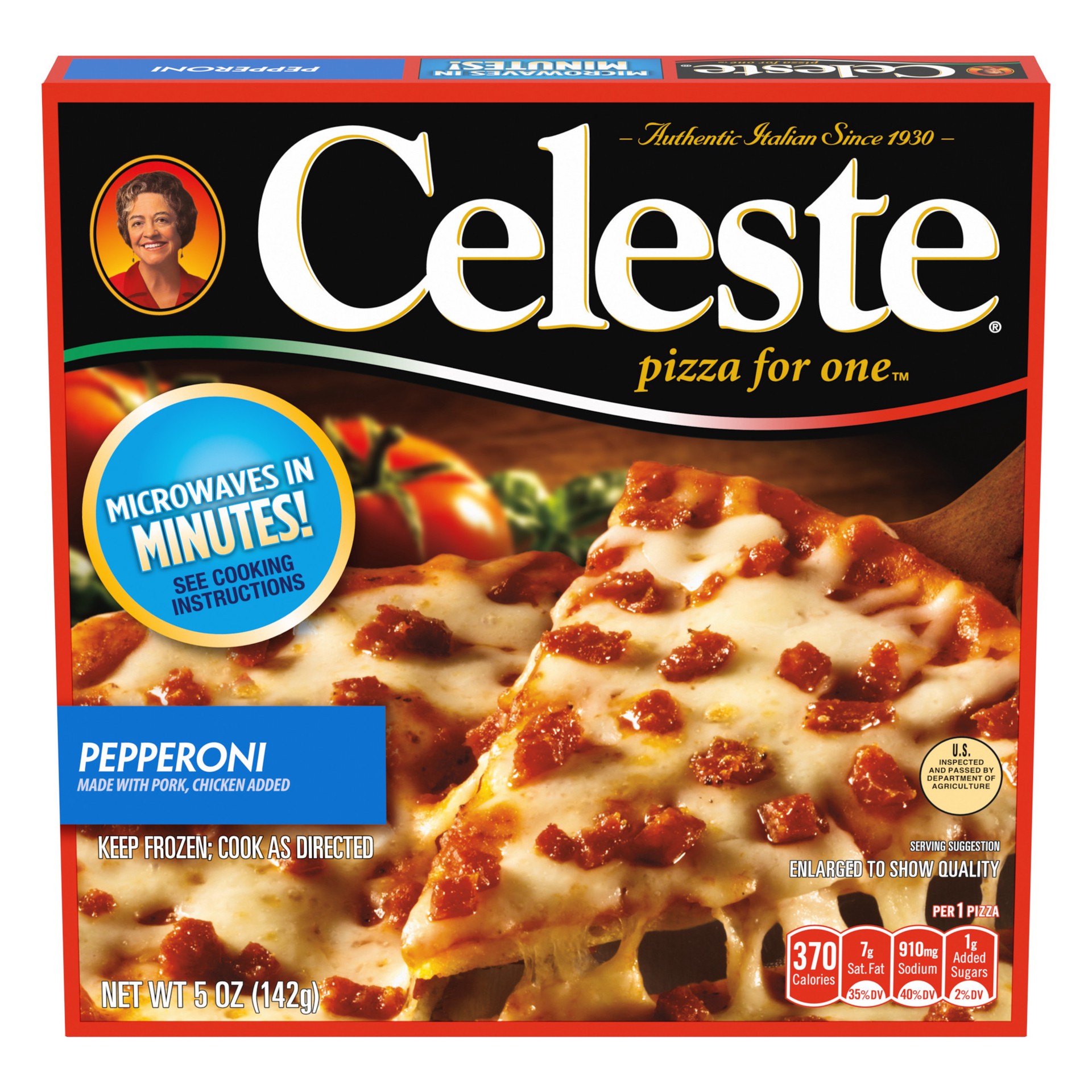 slide 1 of 5, Celeste Pizza for One Pepperoni Pizza 5 oz, 5 oz