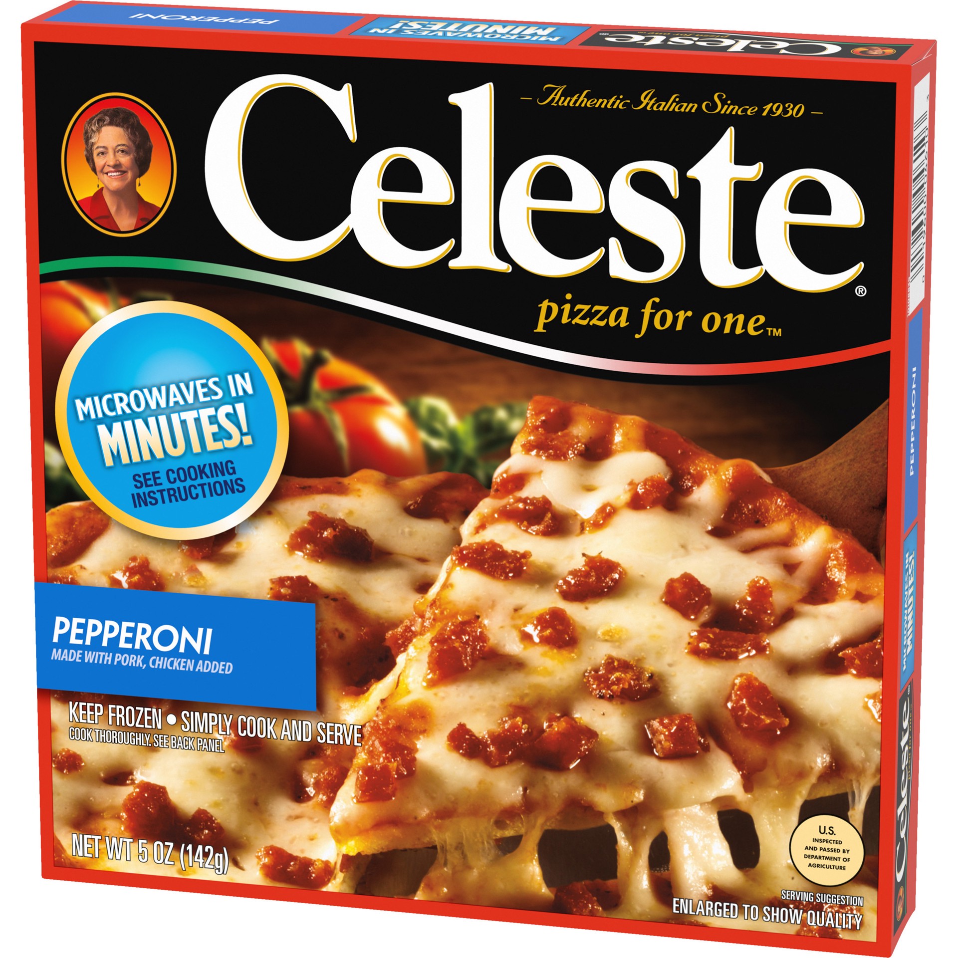 slide 2 of 5, Celeste Pizza for One Pepperoni Pizza 5 oz, 5 oz