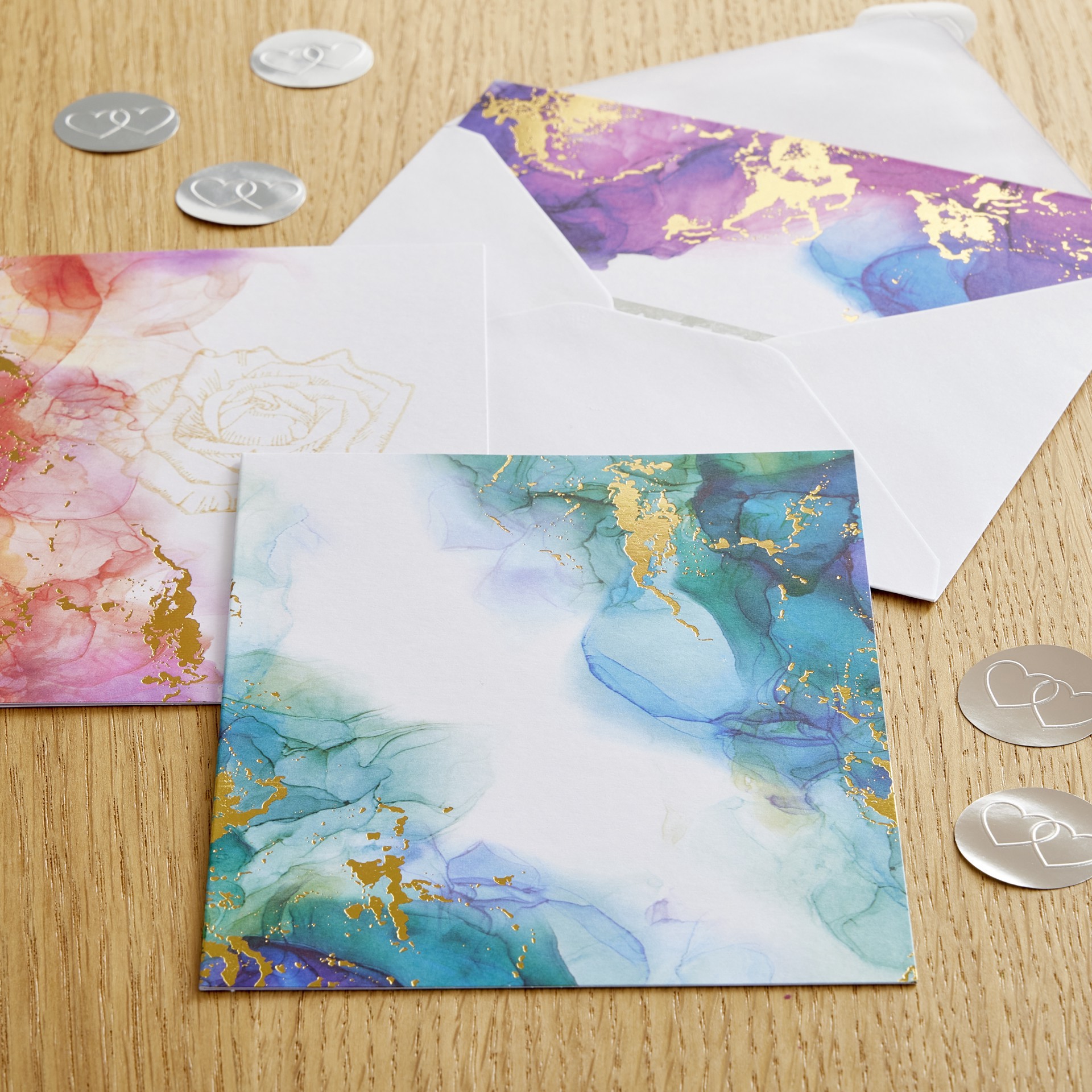 slide 3 of 4, Gilded Ink Cards & Envelopes By Recollections, 4.25" X 5.5", 4.25 in x 5.5 in