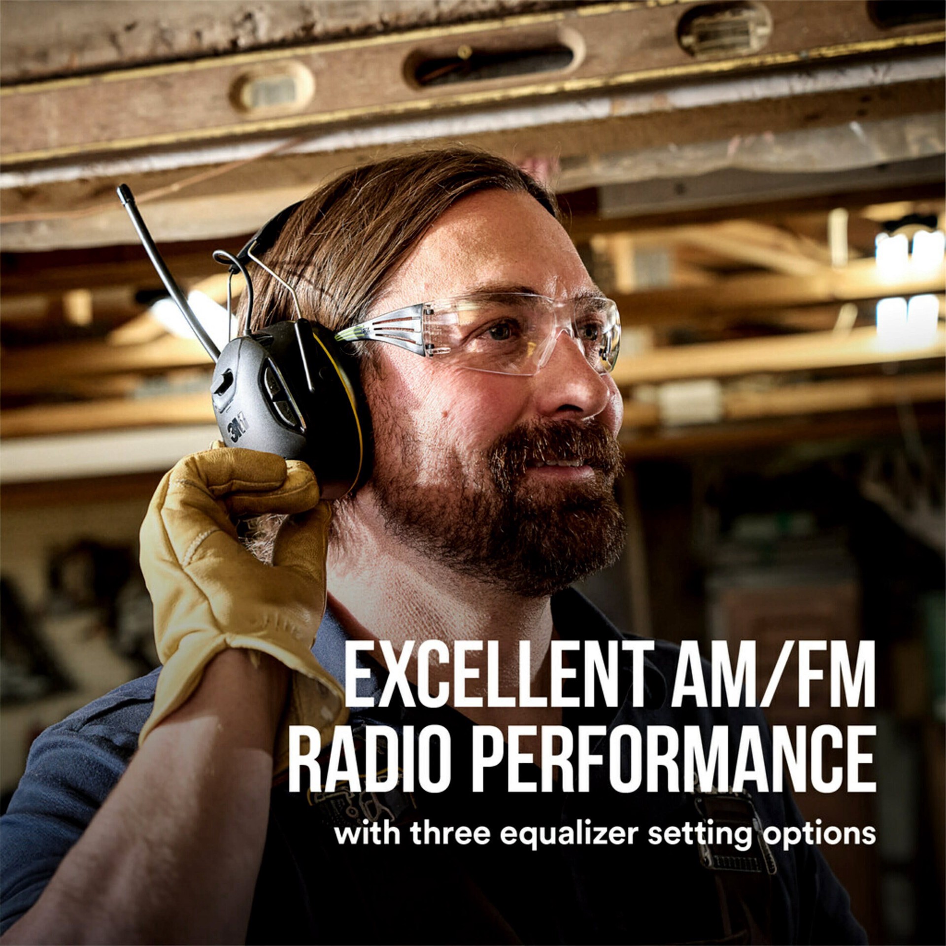 slide 6 of 6, 3M 3M WorkTunes Connect + AM/FM Wireless Hearing Protector with Bluetooth Technology, 90572-DC, 3/Case, 1 ct
