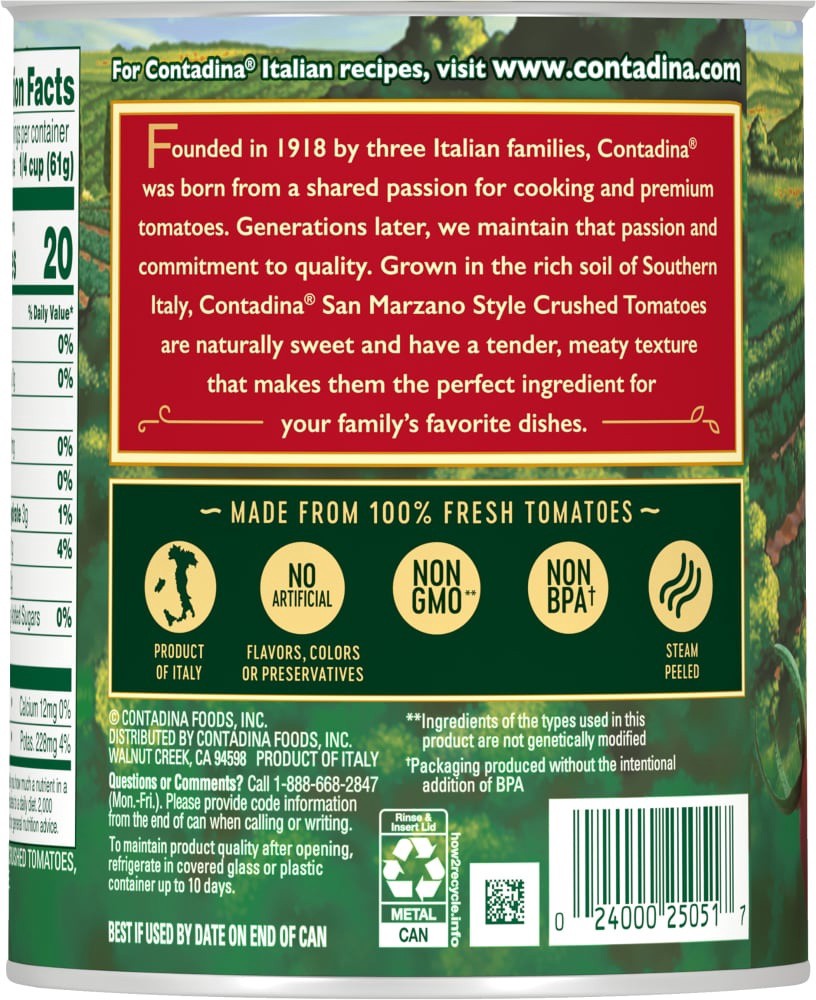 slide 3 of 4, Contadina San Marzano Style Crushed Tomatoes, 28 oz