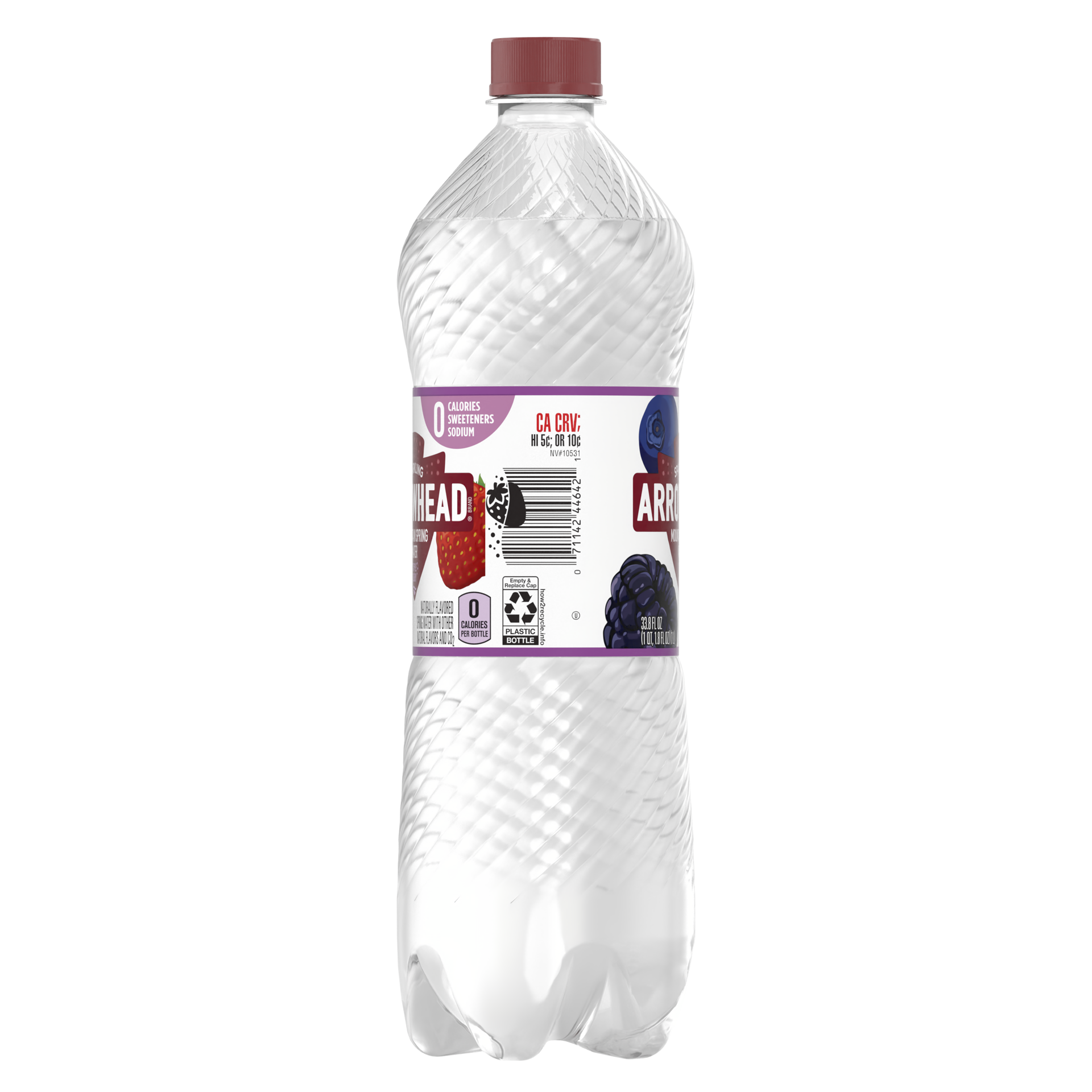 slide 4 of 4, Arrowhead Sparkling Water, Triple Berry- 33.8 oz, 33.8 oz