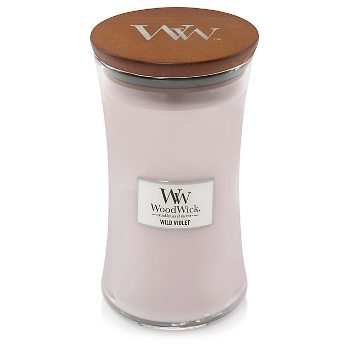 slide 1 of 2, WoodWick Wild Violet Large Hourglass Jar Candle, 1 ct