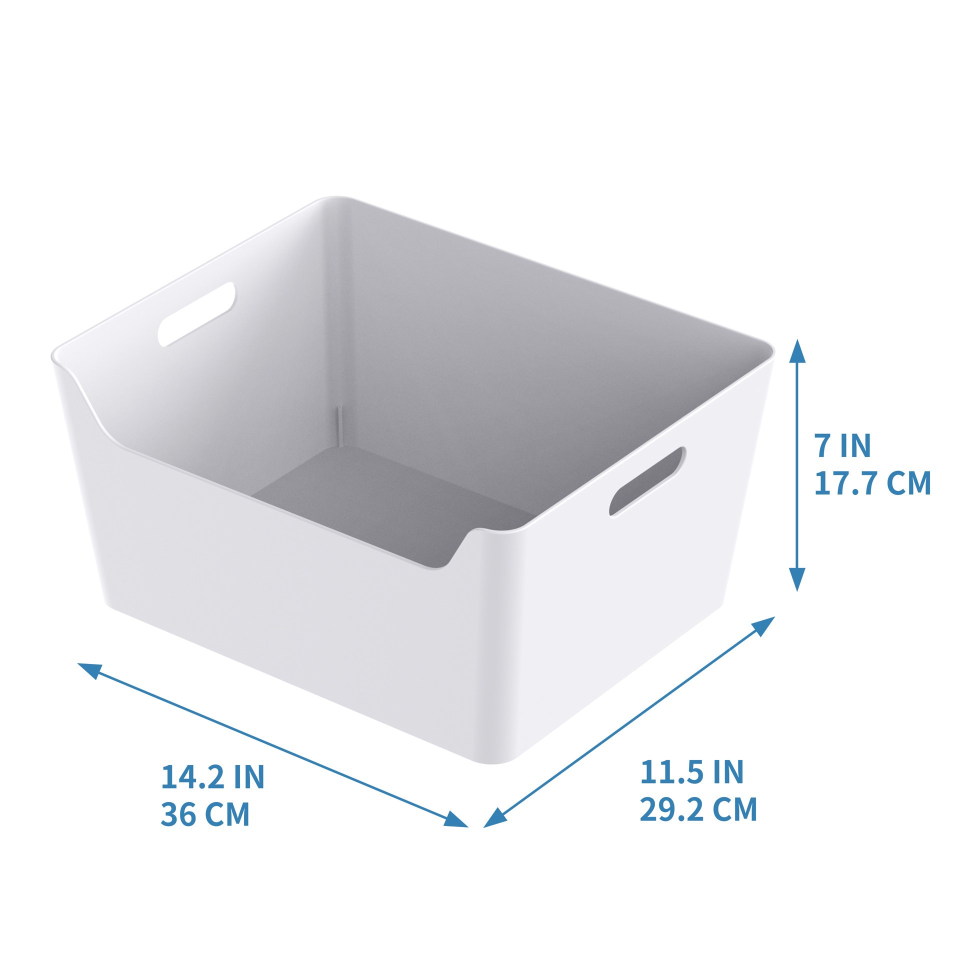 slide 4 of 5, Extra Large White Open Storage Bin By Simply Tidy, 14 in x 12 in x 7 in