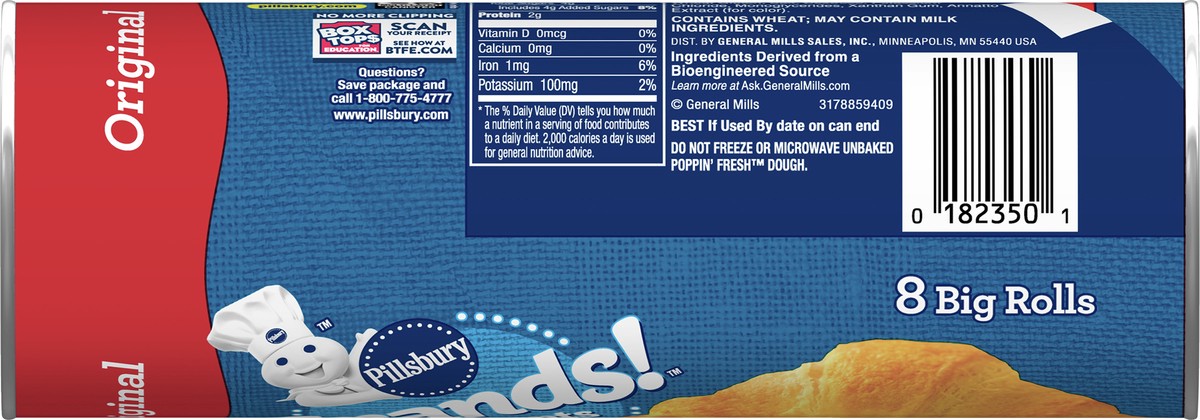 slide 8 of 9, Grands! Crescent Rolls, Original Refrigerated Canned Pastry Dough, 8 Rolls, 12 oz, 8 ct