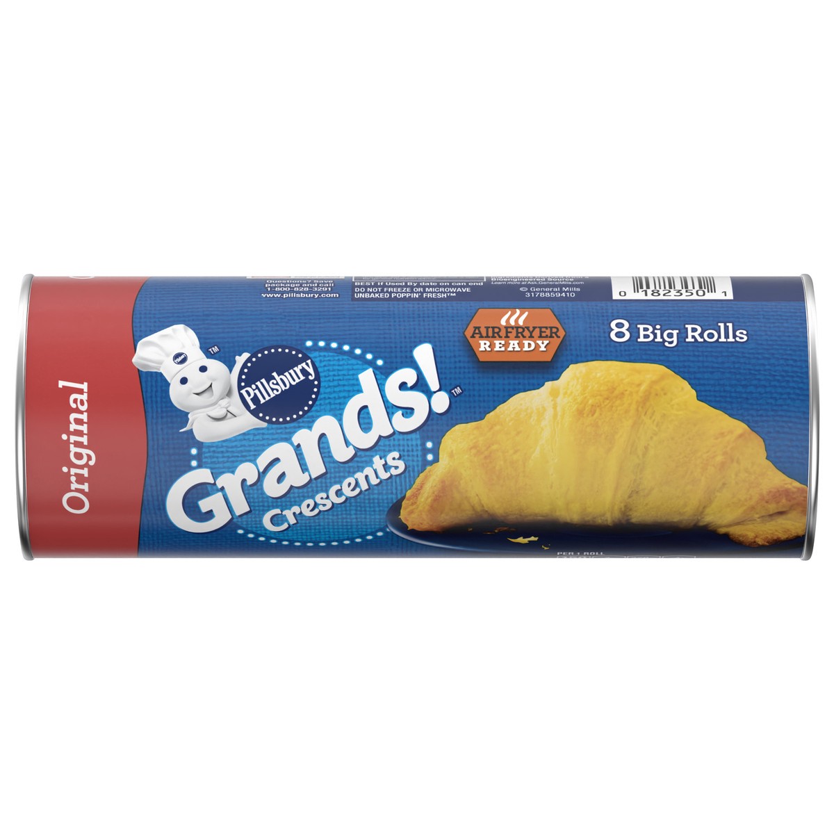 slide 1 of 9, Grands! Crescent Rolls, Original Refrigerated Canned Pastry Dough, 8 Rolls, 12 oz, 8 ct