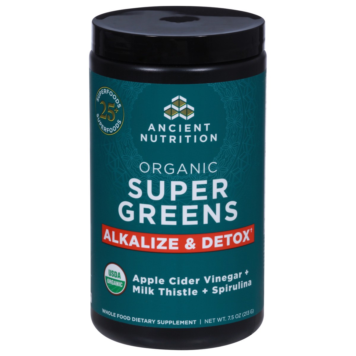 slide 2 of 10, Ancient Nutrition Organic Supergreens Alkalize & Detox, 7.5 oz