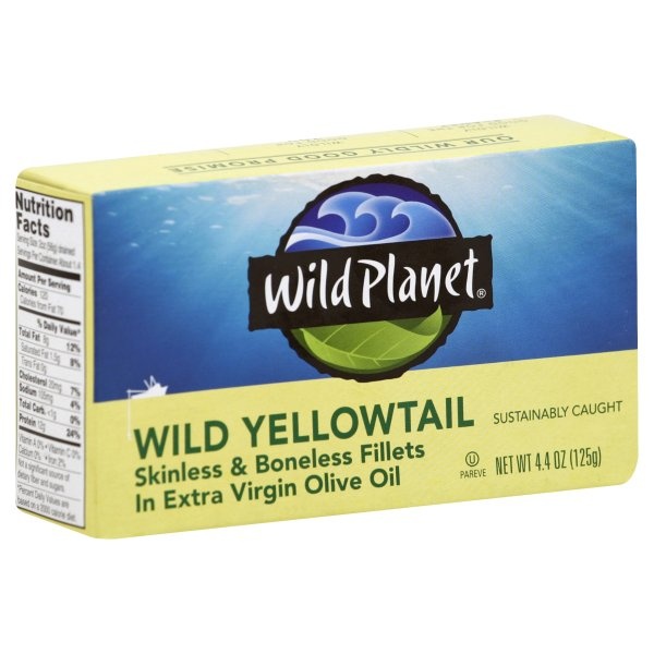 slide 1 of 1, Wild Planet Wild Yellowtail Fillets In Extra Virgin Olive Oil, 4.4 oz