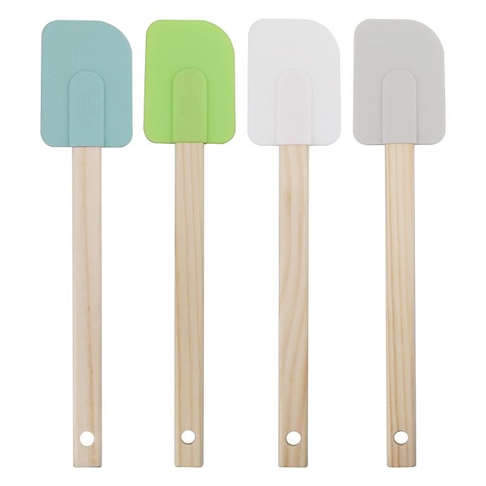 slide 1 of 3, Simply Essential Silicone Spatulas Set - Multi, 4 ct