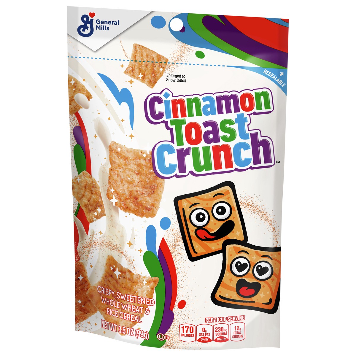 slide 2 of 9, Cinnamon Toast Crunch Cereal Pouch, 3.5 Oz, 1 ct