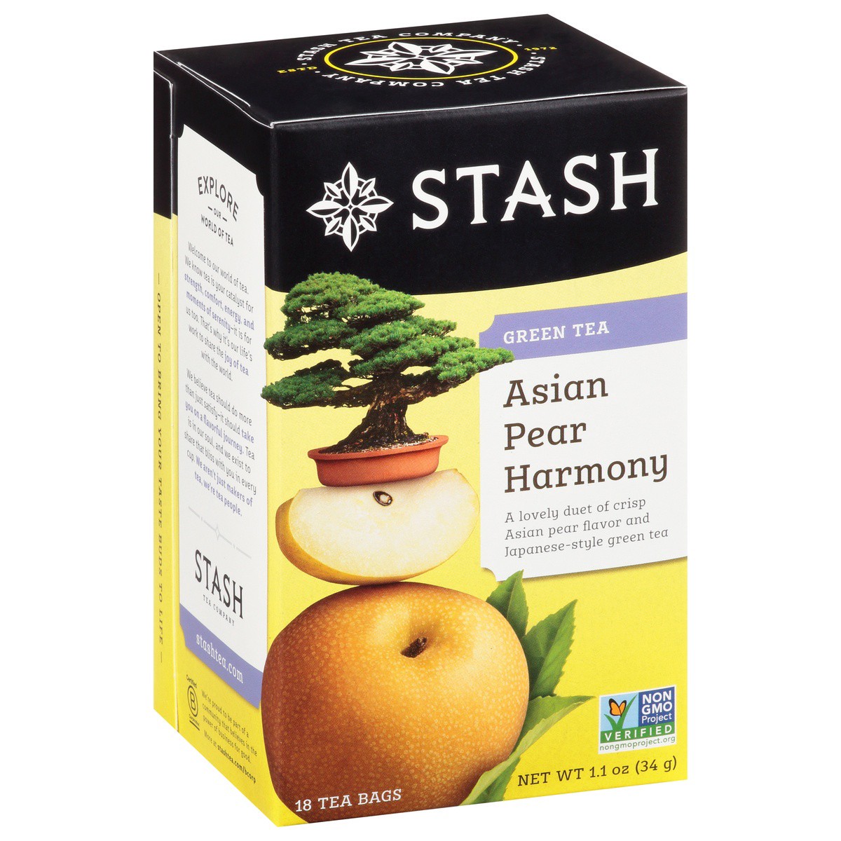 slide 3 of 9, Stash Tea Bags Asian Pear Harmony Green Tea - 18 ct, 18 ct