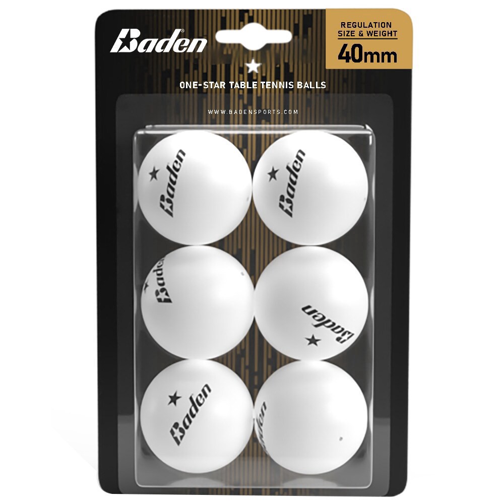 slide 2 of 2, Baden® Table Tennis Balls, 6 ct