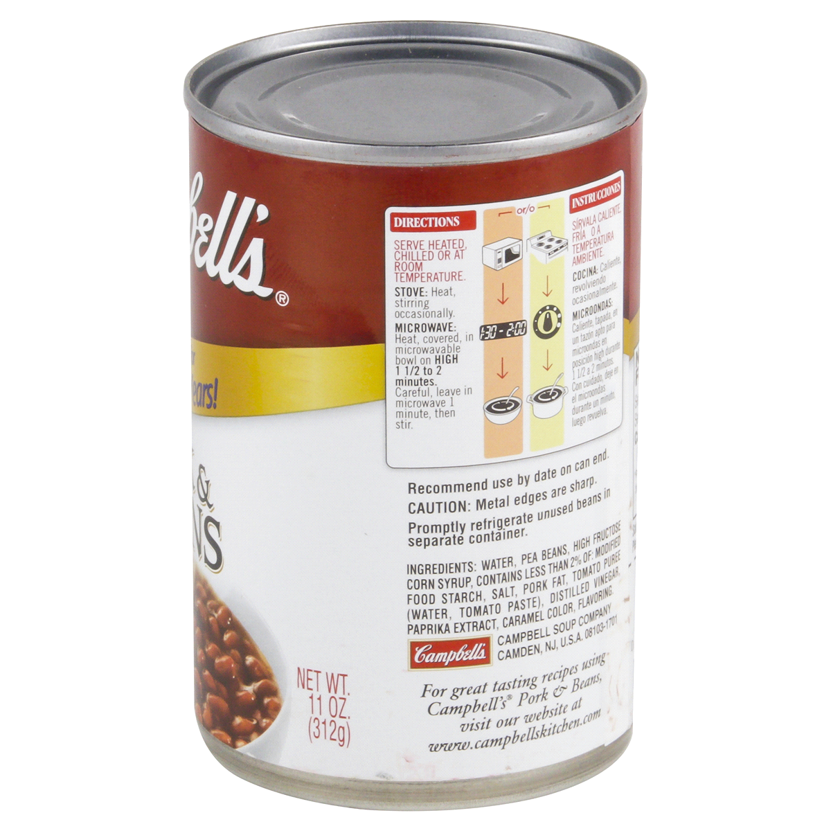 slide 8 of 14, Campbell's Pork and Beans, 11 oz Can, 11 oz